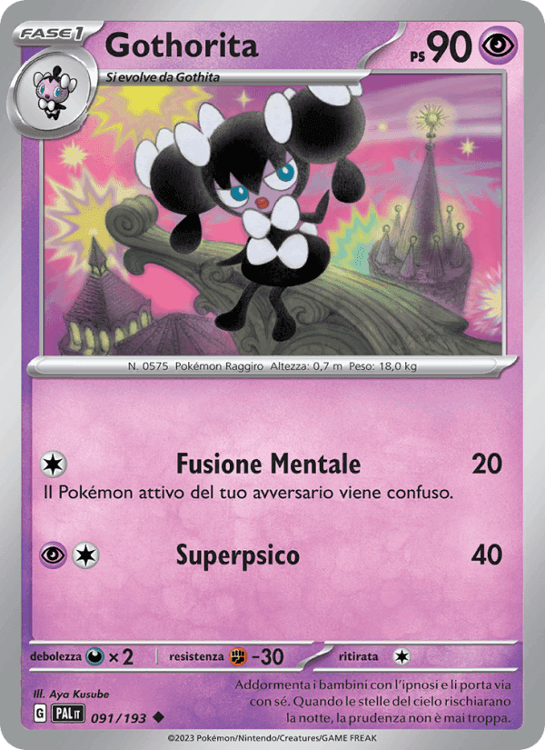 Gothorita, card 091 from Evoluzioni a Paldea