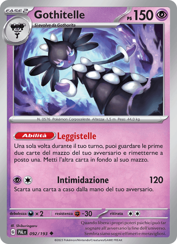 Gothitelle, carta 092 di Evoluzioni a Paldea