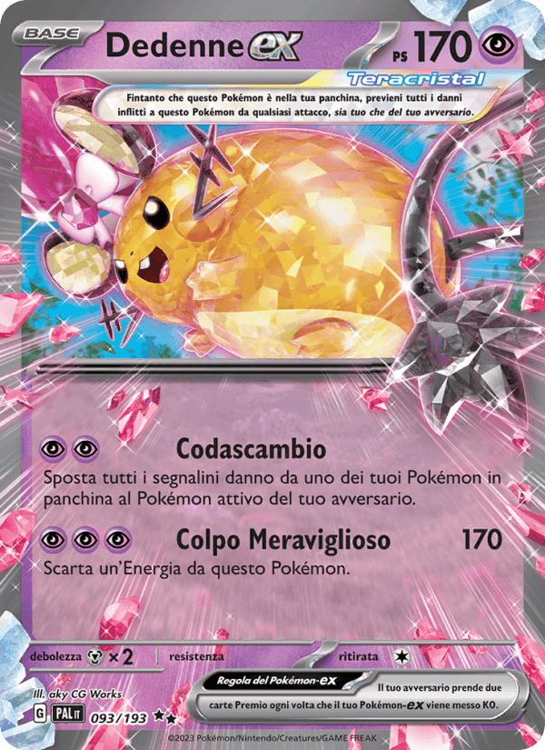 Dedenne-ex, carta 093 di Evoluzioni a Paldea