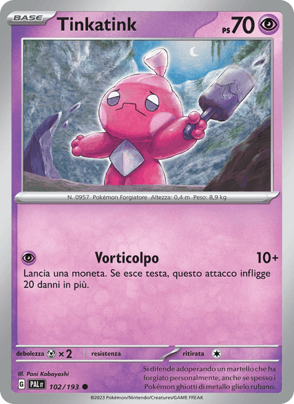 Tinkatink, carta 102 di Evoluzioni a Paldea