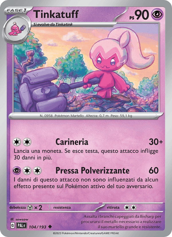 Tinkatuff, carte 104 de Evoluzioni a Paldea