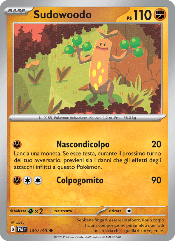 Sudowoodo, carta 109 de Evoluzioni a Paldea