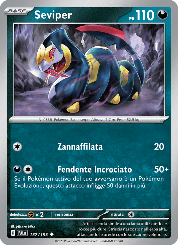 Seviper, carta 137 de Evoluzioni a Paldea