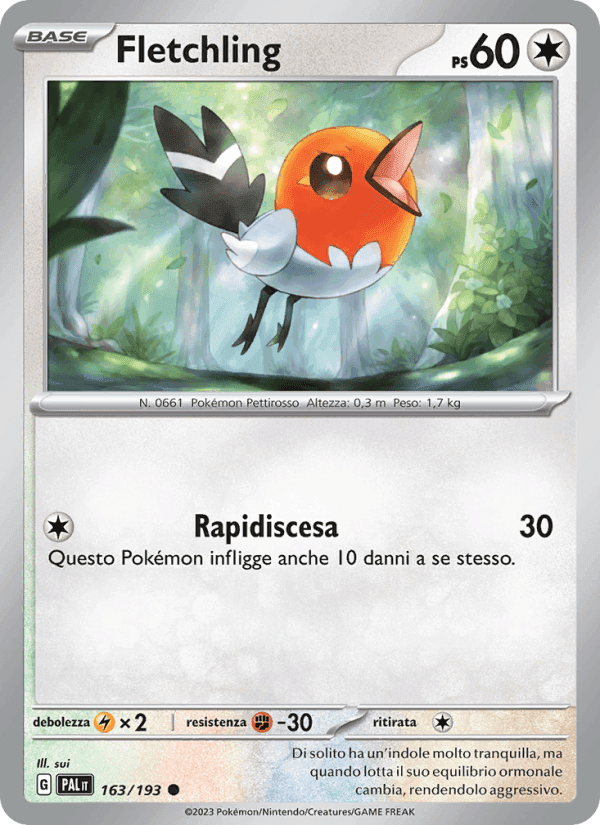 Fletchling, carta 163 di Evoluzioni a Paldea