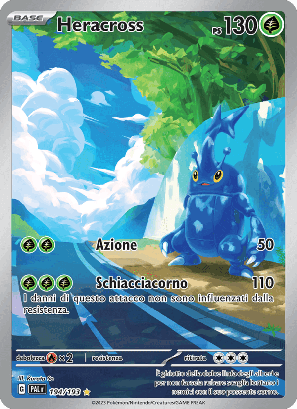 Heracross, card 194 from Evoluzioni a Paldea