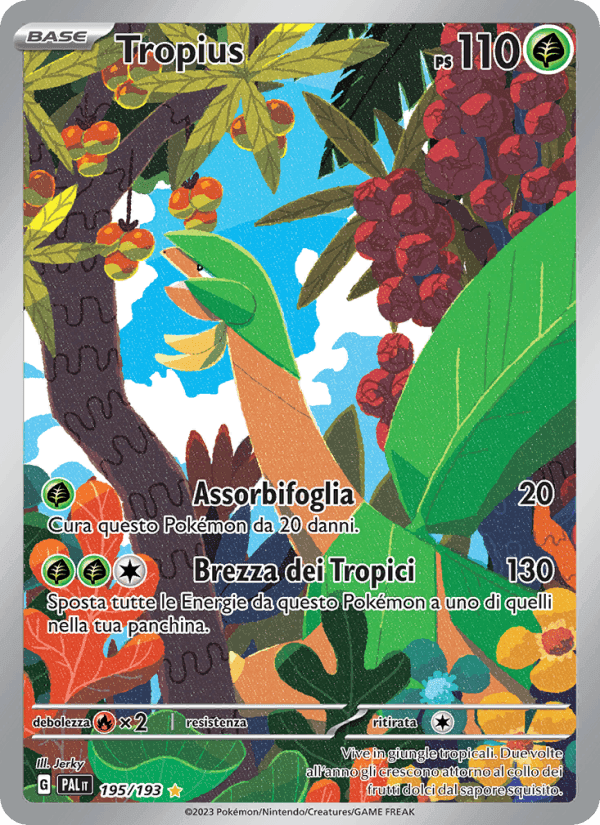 Tropius, carta 195 di Evoluzioni a Paldea