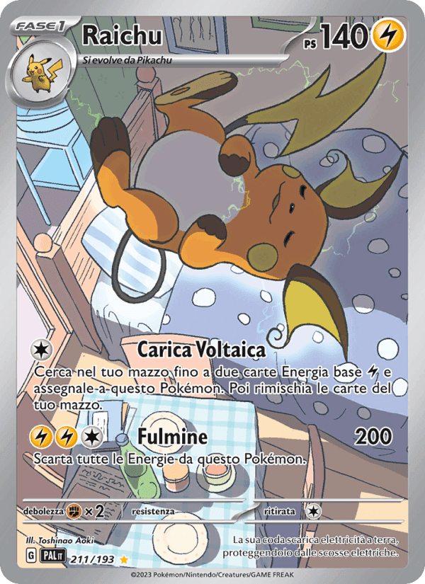 Raichu, card 211 from Evoluzioni a Paldea