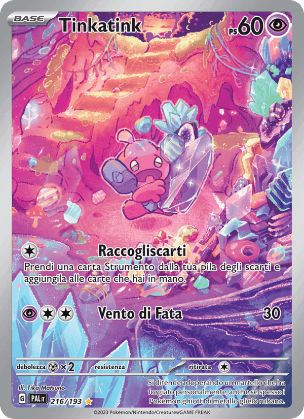 Tinkatink, carta 216 de Evoluzioni a Paldea