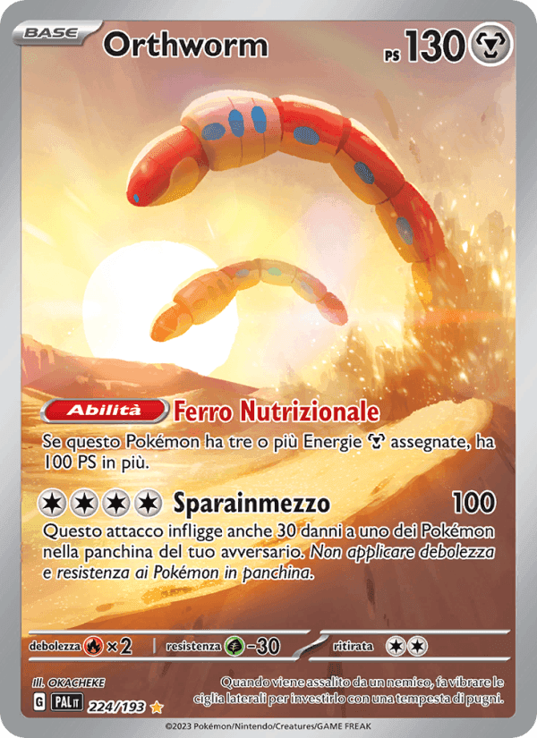 Orthworm, carta 224 di Evoluzioni a Paldea