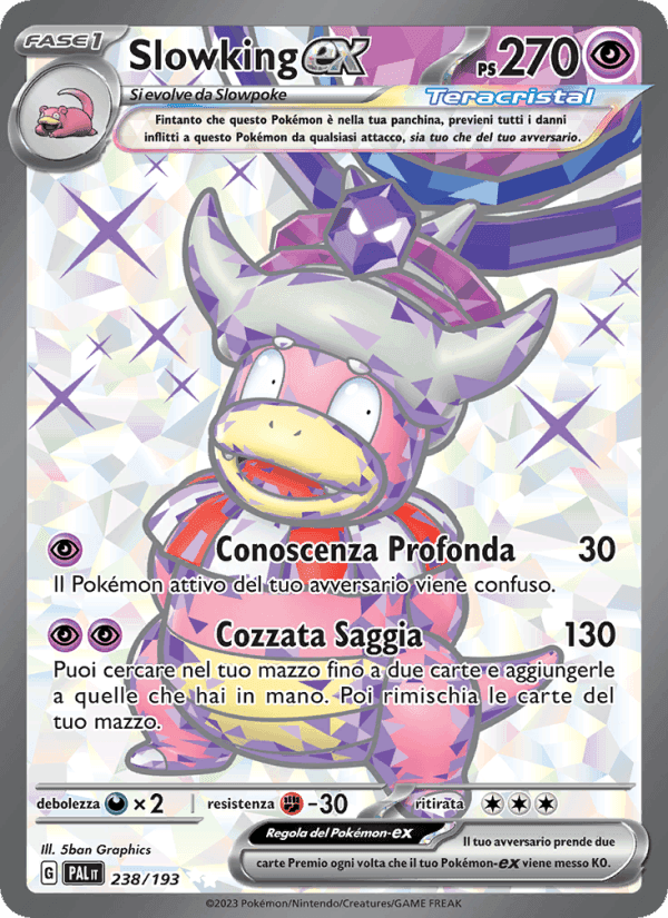 Slowking-ex, card 238 from Evoluzioni a Paldea