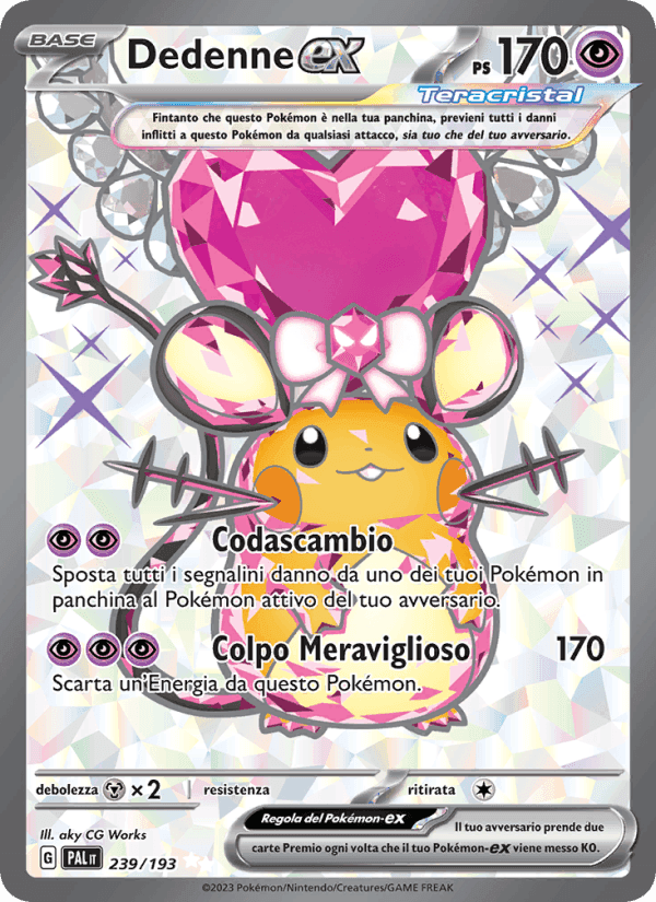 Dedenne-ex, carta 239 di Evoluzioni a Paldea