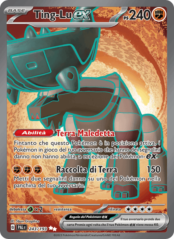 Ting-Lu-ex, card 243 from Evoluzioni a Paldea