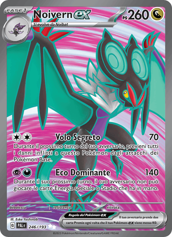 Noivern-ex, card 246 from Evoluzioni a Paldea