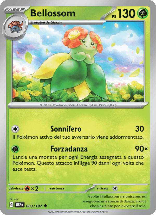 Bellossom, carta 003 di Ossidiana Infuocata