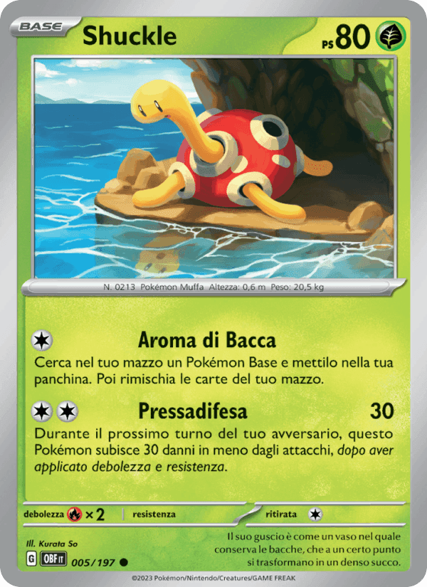 Shuckle, carta 005 di Ossidiana Infuocata