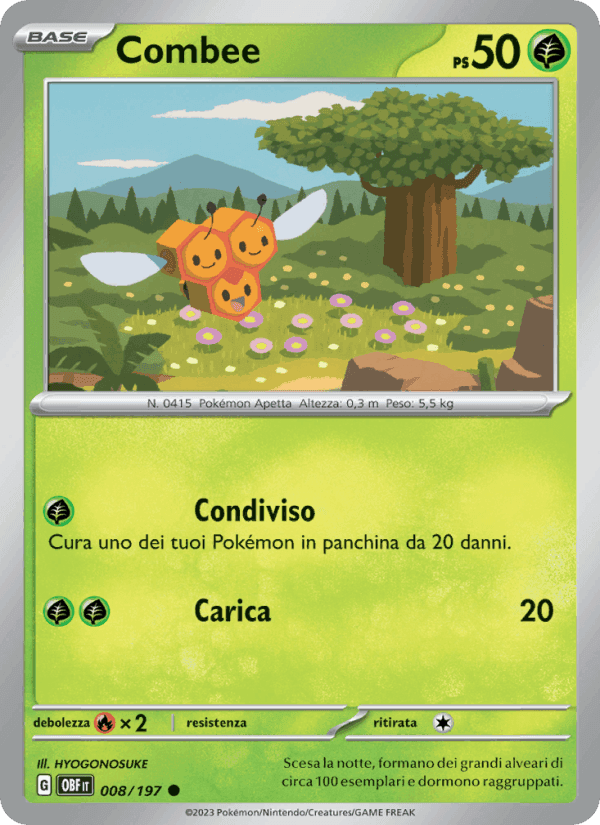 Combee, carta 008 di Ossidiana Infuocata