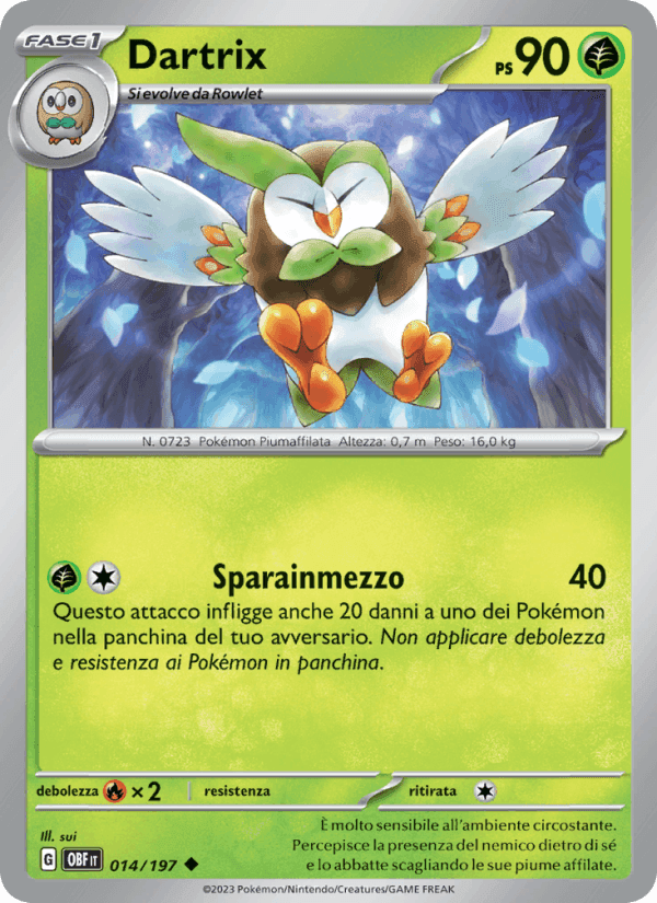 Dartrix, carta 014 di Ossidiana Infuocata