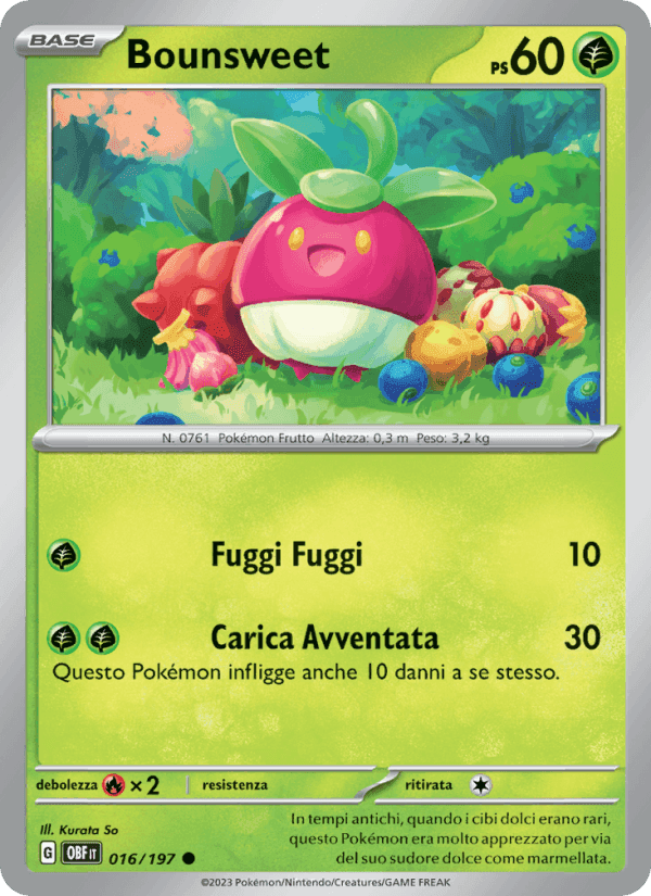 Bounsweet, carte 016 de Ossidiana Infuocata
