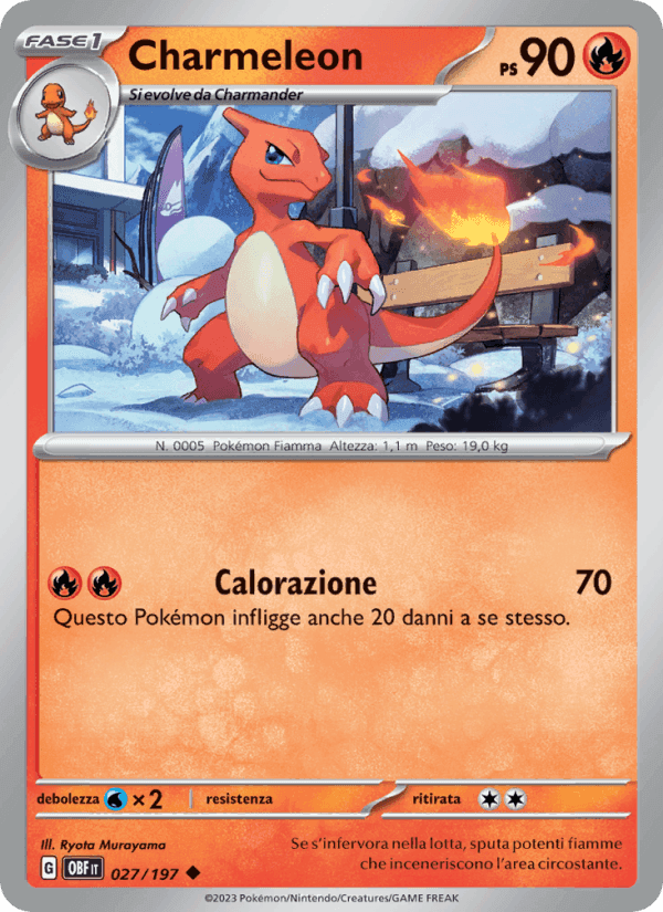 Charmeleon, carte 027 de Ossidiana Infuocata