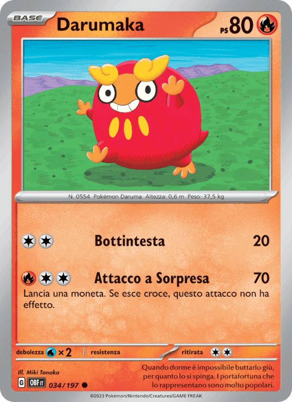 Darumaka, carta 034 di Ossidiana Infuocata