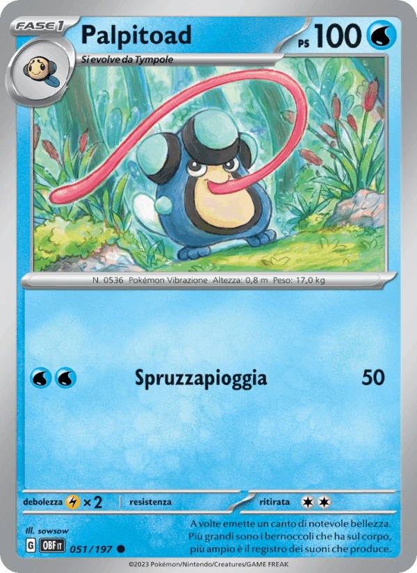 Palpitoad, carta 051 de Ossidiana Infuocata