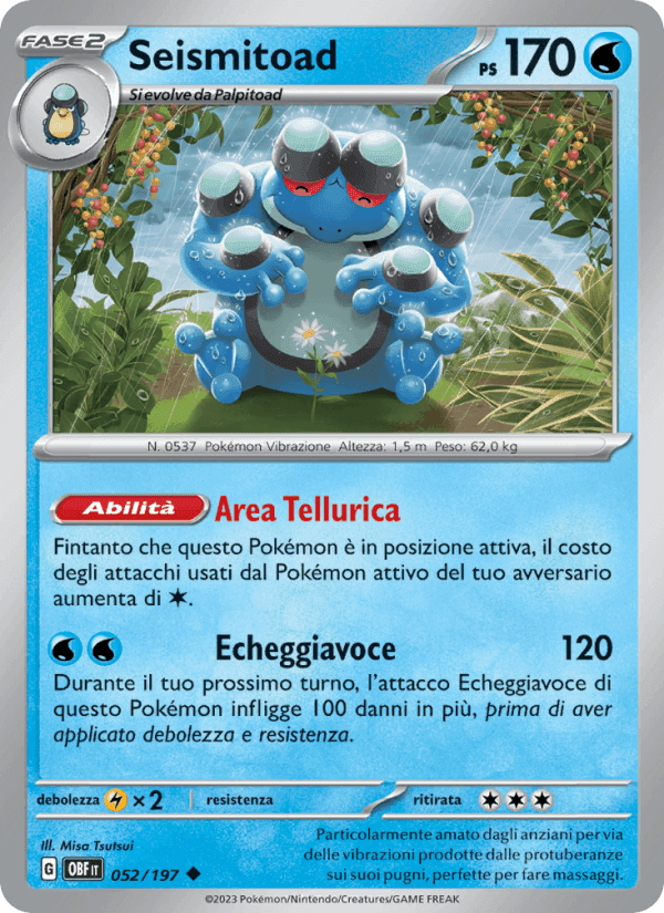 Seismitoad, carte 052 de Ossidiana Infuocata