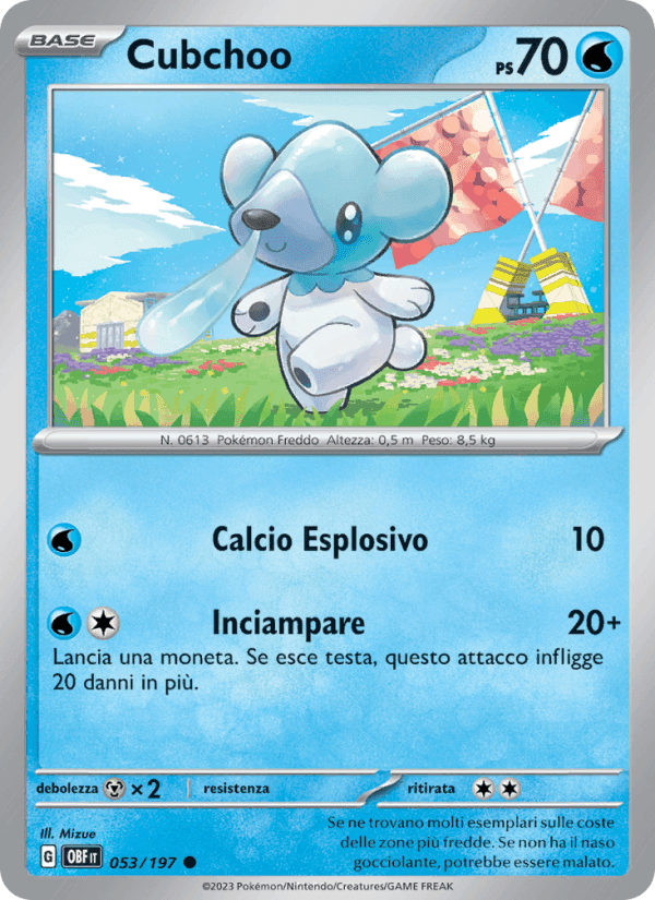 Cubchoo, carte 053 de Ossidiana Infuocata