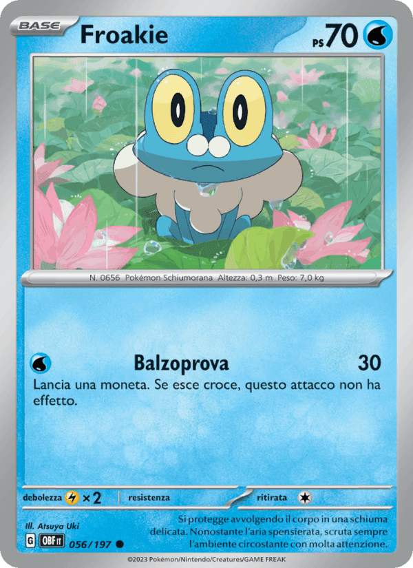 Froakie, carte 056 de Ossidiana Infuocata