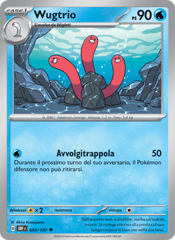 Wugtrio, carta 059 di Ossidiana Infuocata