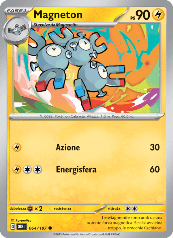 Magneton, carte 064 de Ossidiana Infuocata
