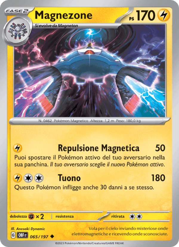 Magnezone, carta 065 di Ossidiana Infuocata