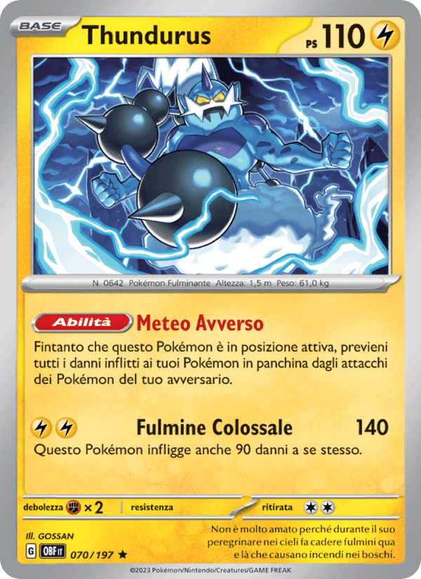 Thundurus, carta 070 de Ossidiana Infuocata