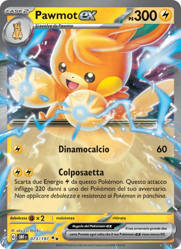 Pawmot-ex, carta 073 de Ossidiana Infuocata