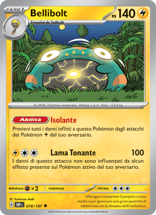 Bellibolt, carta 078 di Ossidiana Infuocata
