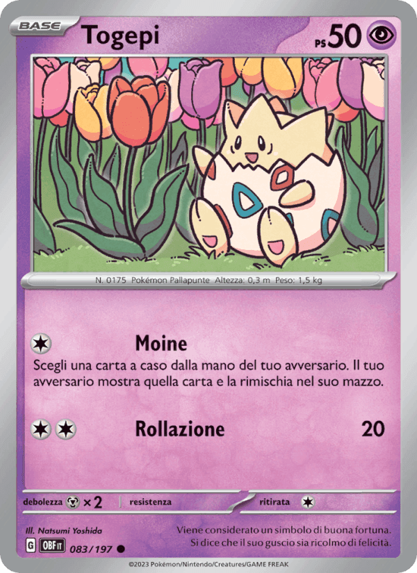 Togepi, carta 083 de Ossidiana Infuocata