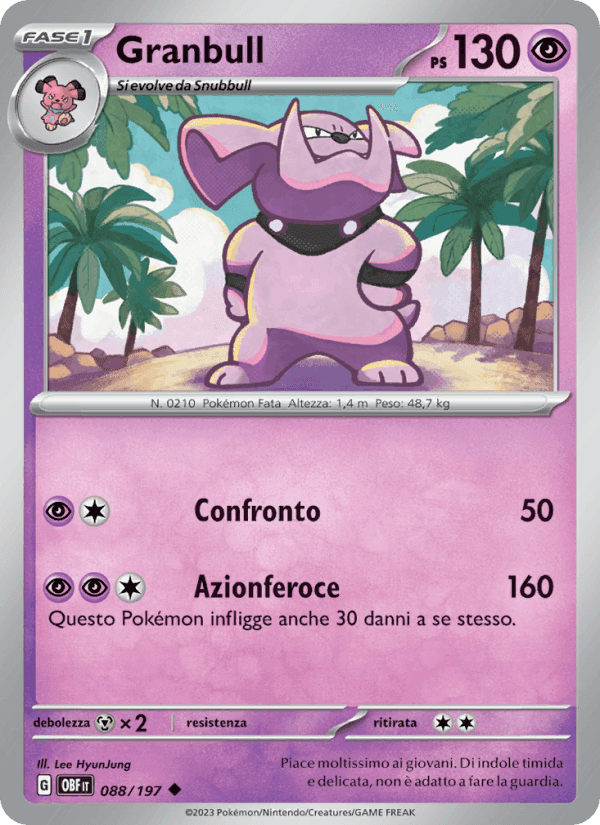 Granbull, carta 088 di Ossidiana Infuocata