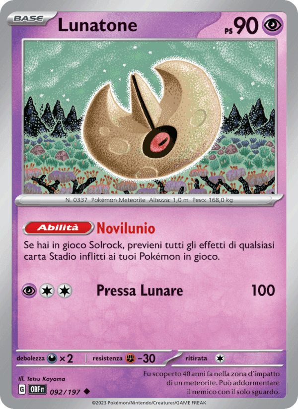 Lunatone, carta 092 di Ossidiana Infuocata