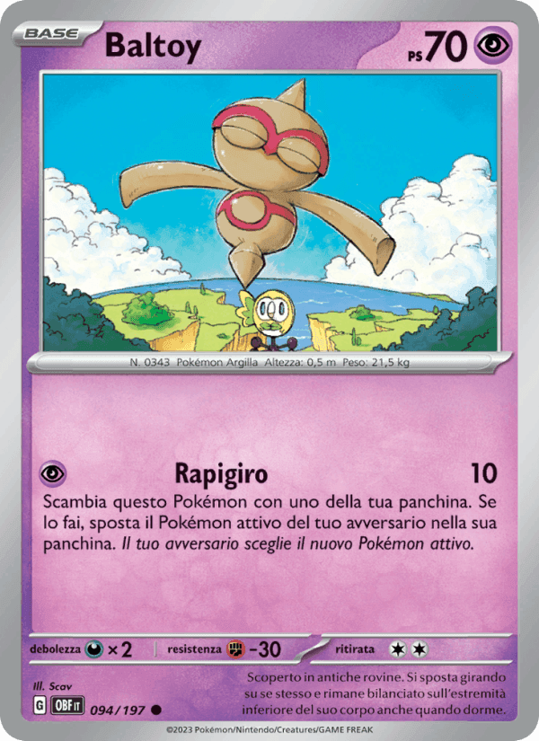 Baltoy, carta 094 di Ossidiana Infuocata