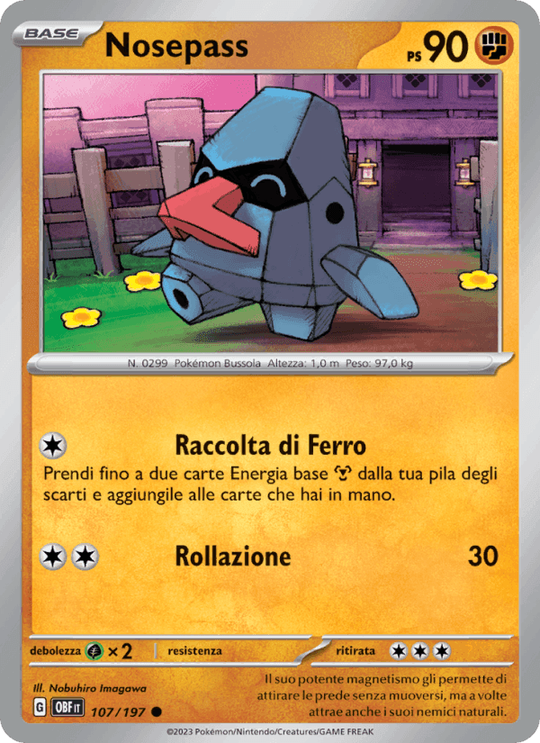 Nosepass, carta 107 di Ossidiana Infuocata