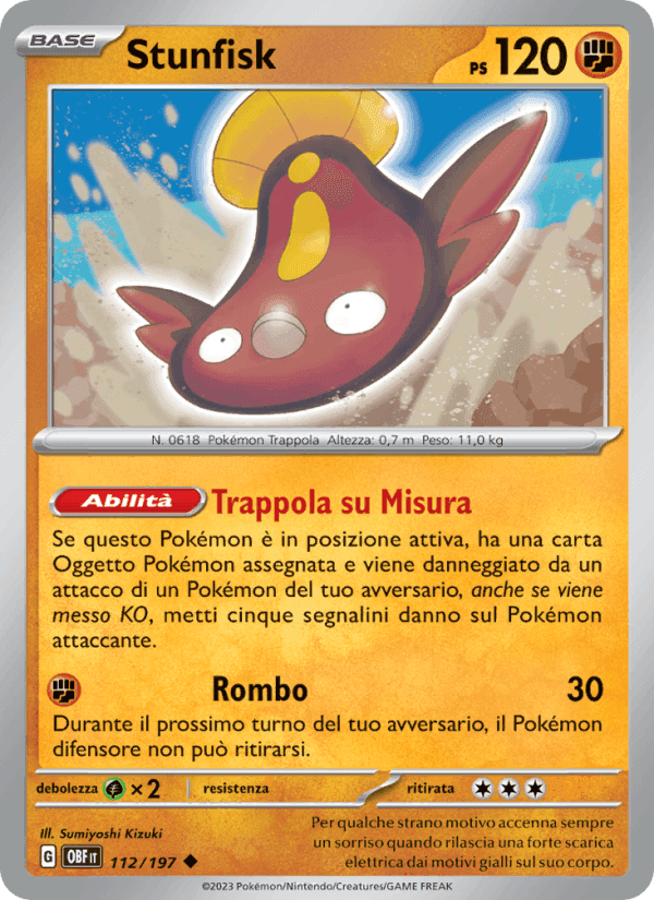 Ossidiana Infuocata の 112 番、Stunfisk