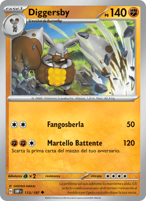Diggersby, card 113 from Ossidiana Infuocata