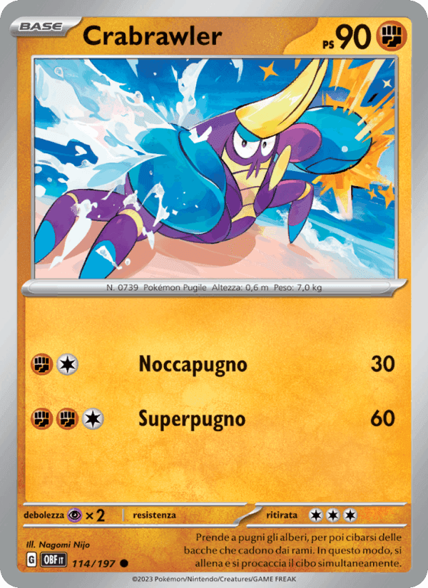 Crabrawler, carta 114 di Ossidiana Infuocata