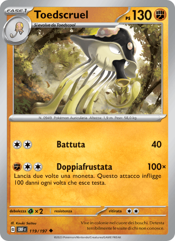 Toedscruel, carta 119 di Ossidiana Infuocata