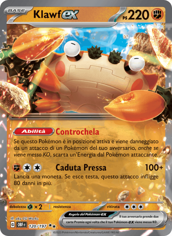 Klawf-ex, carta 120 di Ossidiana Infuocata