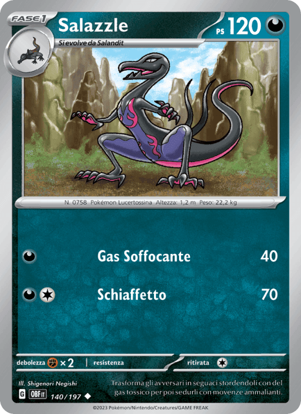 Salazzle, carta 140 di Ossidiana Infuocata