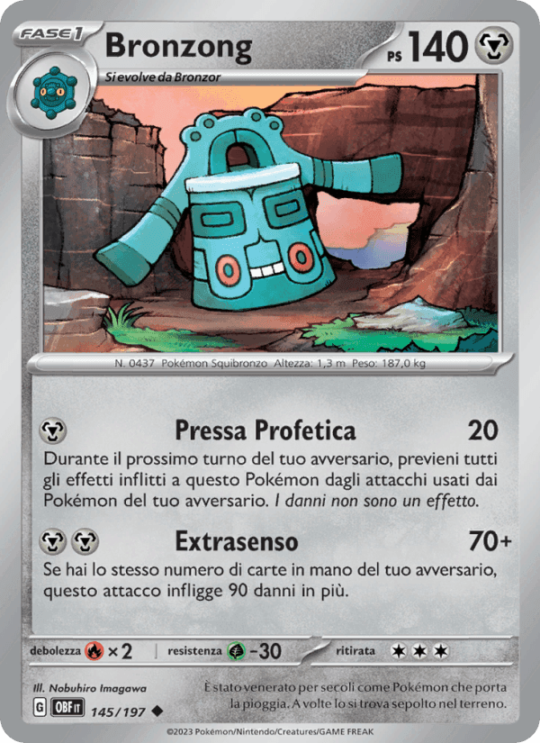 Bronzong, carta 145 di Ossidiana Infuocata