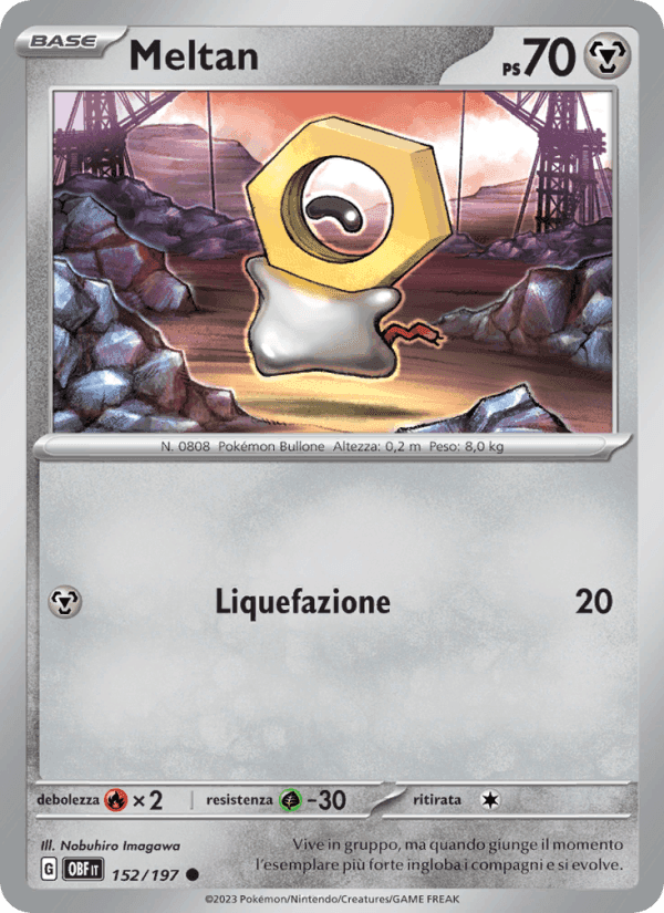 Meltan, carta 152 di Ossidiana Infuocata