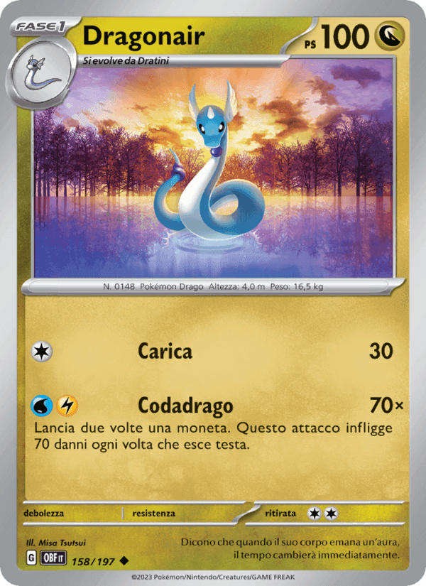 Dragonair, carta 158 di Ossidiana Infuocata
