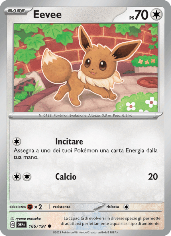 Eevee, carta 166 di Ossidiana Infuocata