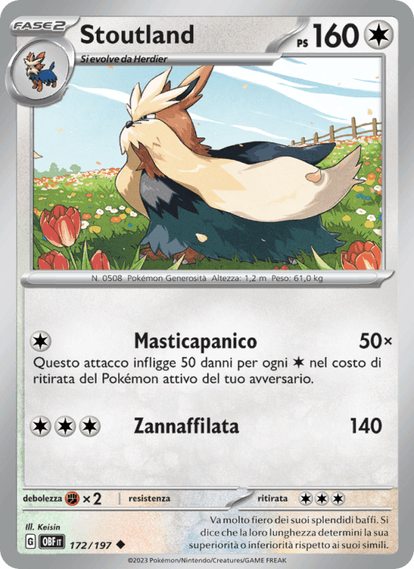 Stoutland, carta 172 di Ossidiana Infuocata